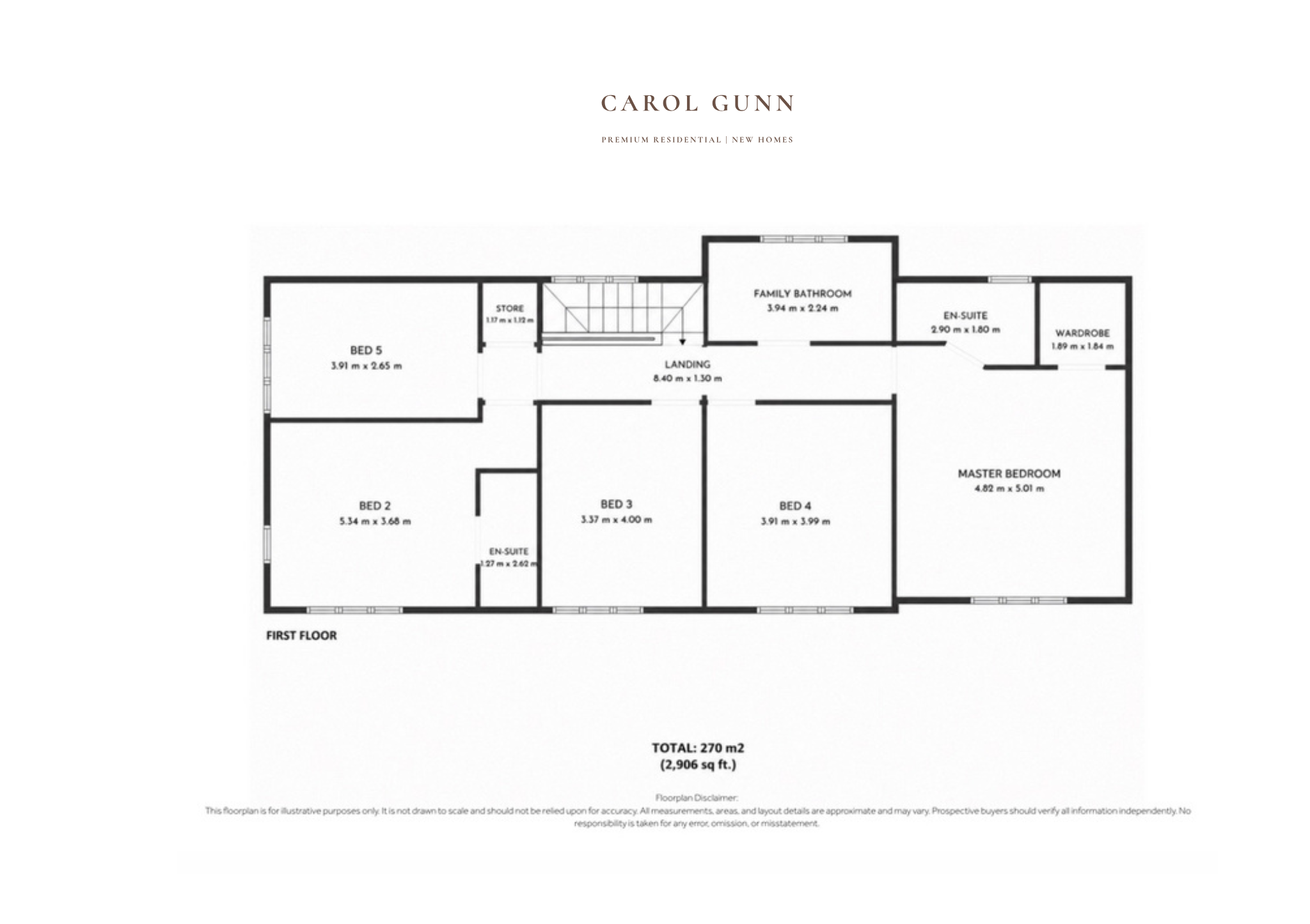 Floor plan (First Floor) — Crabtree Green, Collingham